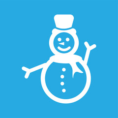 Snowman icon design template vector isolated illustration