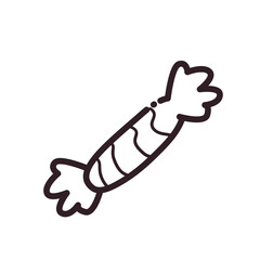sweet candy line style icon vector design