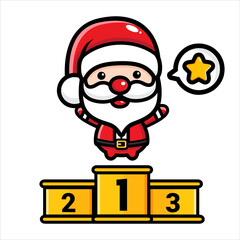 Santa Claus character becomes the winner