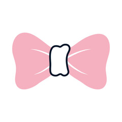 pink bowtie icon vector design