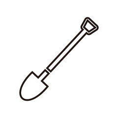 Shovel icon vector illustration sign	