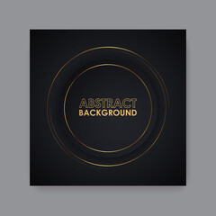 Luxury black background with gold line