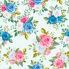 Foto op Canvas Beautiful floral seamless pattern with roses © darren