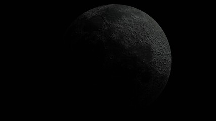 3D Illustration of Moon