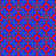 colorful symmetrical repeating patterns for textiles, ceramic tiles, wallpapers and designs. seamless image. 