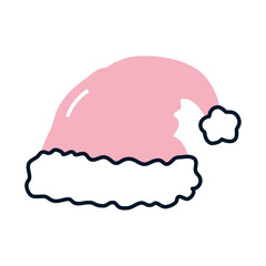merry christmas santas hat vector design
