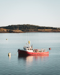 Boat in Johnson Bay, in Lubec, Maine