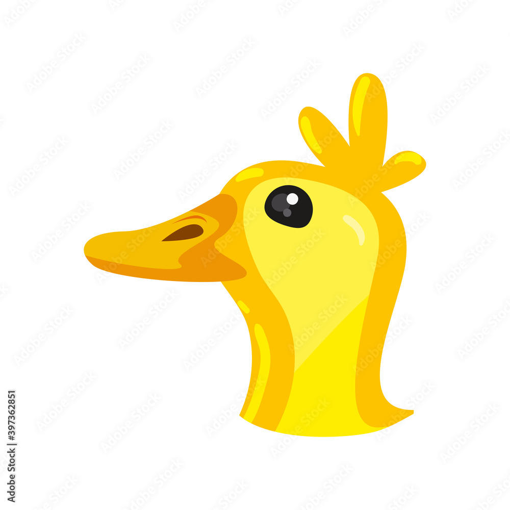 Poster isolated duck toy face vector design