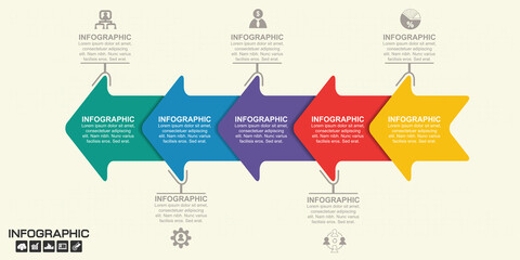 Business data Process chart. diagram with steps, options, parts or processes. business template for presentation. Abstract elements of graph, Creative concept for infographic.
