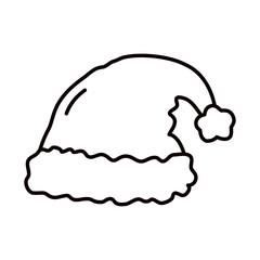 merry christmas santas hat vector design