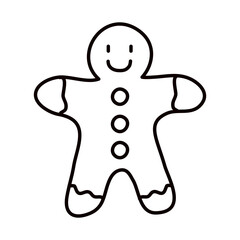 merry christmas gingerbread cookie vector design
