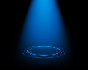 Blue light illustration technology background concept
