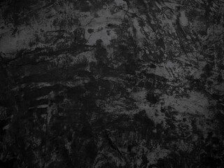 Dark wall black and gray cement, grunge concrete background, Closeup interior old texture