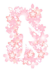 桜をモチーフにした入学•卒業イメージカット