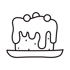 sweet cake icon vector design