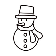 merry christmas snowman vector design