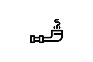 Addiction Outline Icon - Smoking Pipe