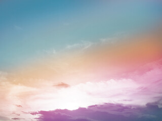 sky and cloud with pastel color background
