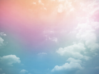sky and cloud with pastel color background