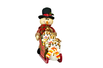 
snowman, christmas, winter, snow, isolated, decoration, holiday, toy, white, santa, season, object, gift, red, cold, snowball, happy, scarf, december, new year, cute, tree, gift, sled, santa Claus, s