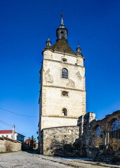 Fototapeta na wymiar Bell tower of St. Stepanos in Kamianets-Podilskyi, Ukraine