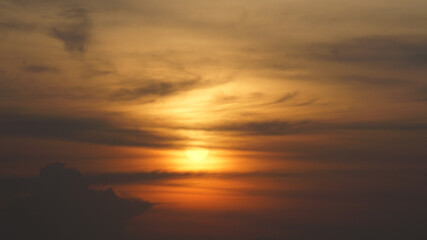 Naklejka na ściany i meble View of sunset sky with clouds