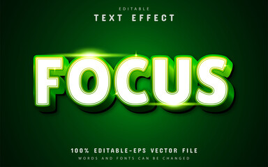 Focus text effect with green gradient