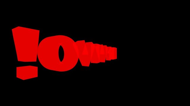 Letras rojas 3d en vivo girando, para transmisiones en vivo