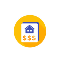 House for sale icon, real estate vector
