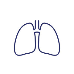 lungs outline icon on white