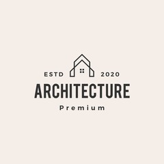 architecture house hipster vintage logo vector icon illustration