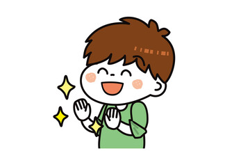 感染症対策　手がピカピカな男の子