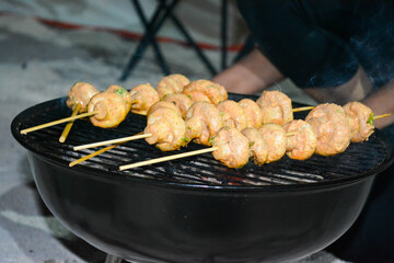 vegan mushroom on the barbecue