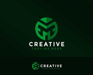 Modern Initial M Creative Logo Design Vector Illustration template