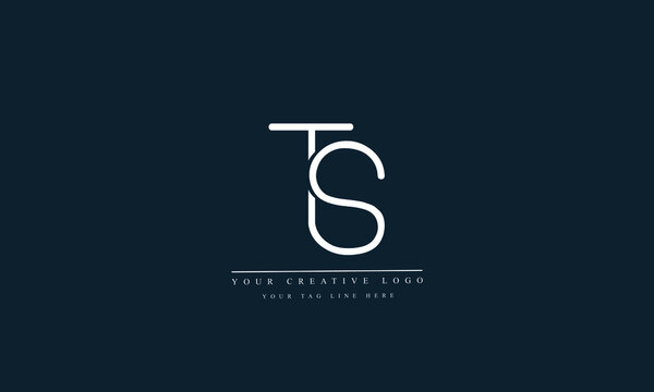 TS, ST, T, S Letter Logo Design with Creative Modern Trendy Typography