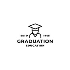 Graduation Logo Template Design.  Graduate Student College Logo Template, Education Logo Design. Education Logo Template.