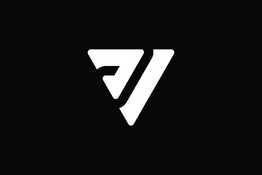 VJ logo letter design on luxury background. JV logo monogram initials letter concept. VJ icon logo design. JV elegant and Professional letter icon design on black background. J V VJ JV