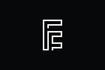 EF logo letter design on luxury background. FE logo monogram initials letter concept. EF icon logo design. FE elegant and Professional letter icon design on black background. F E EF FE