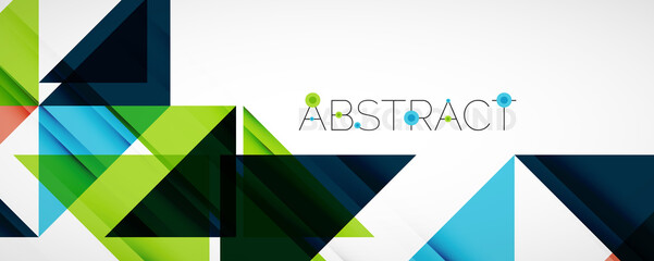 Set of vector triangle geometric backgrounds. Vector illustration for covers, banners, flyers and posters and other designs