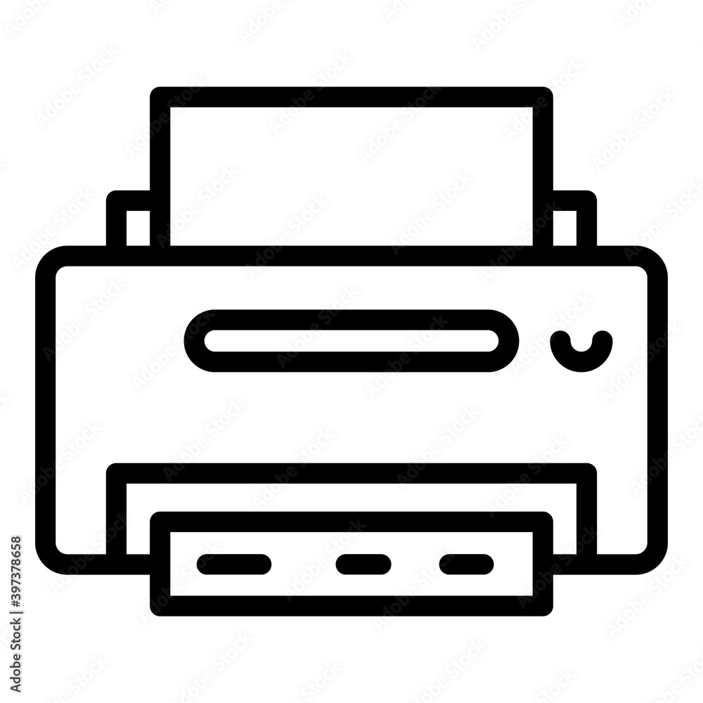 Poster fax device icon. outline fax device vector icon for web design isolated on white background