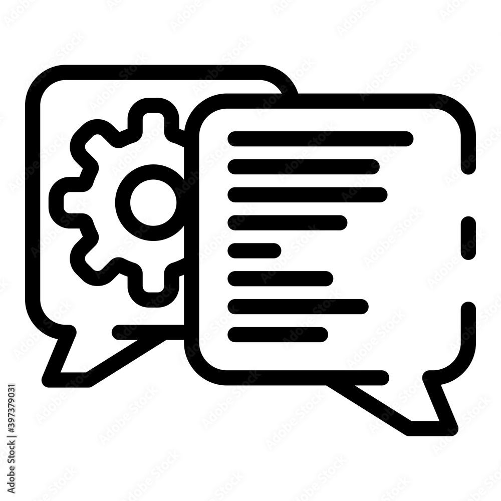 Poster group chat icon. outline group chat vector icon for web design isolated on white background