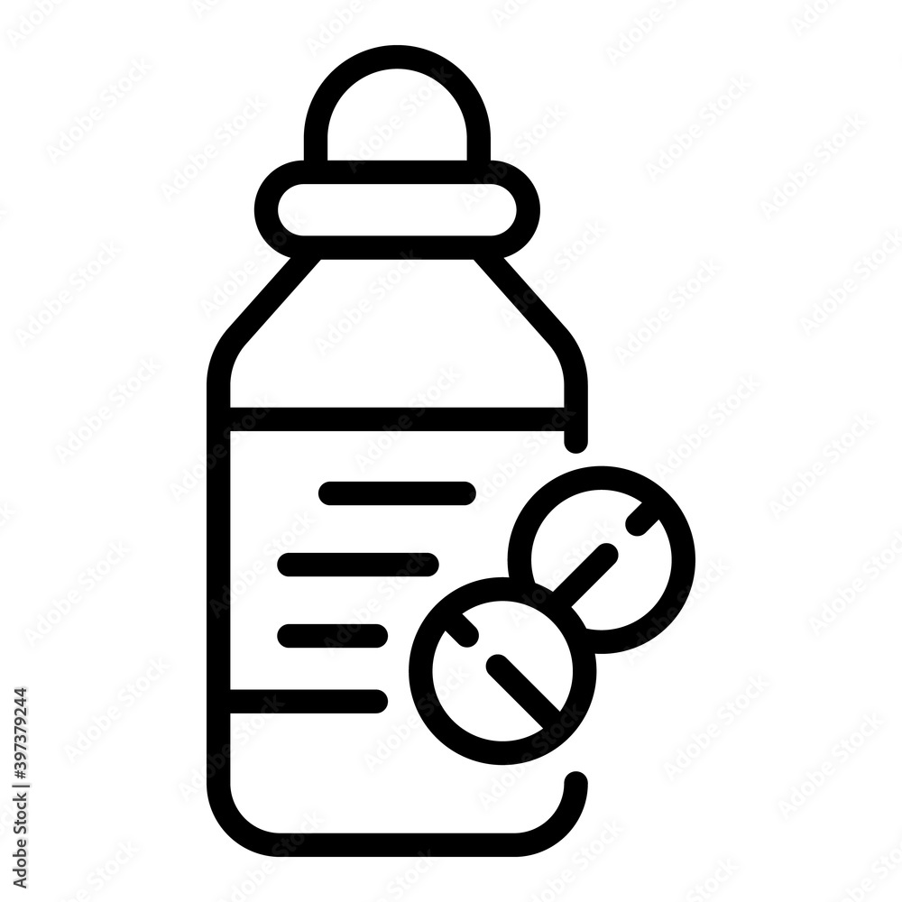 Poster pills icon. outline pills vector icon for web design isolated on white background