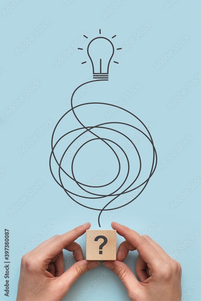 Poster the question arises and the search for a solution. creative idea that arose during the solution of t