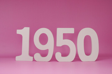 1950 ( nineteen-fifties ) Isolated pink Background with Copy Space - culture society and history