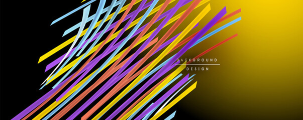 Abstract colorful lines vector background. Internet, big data and technology connections concept, abstract template