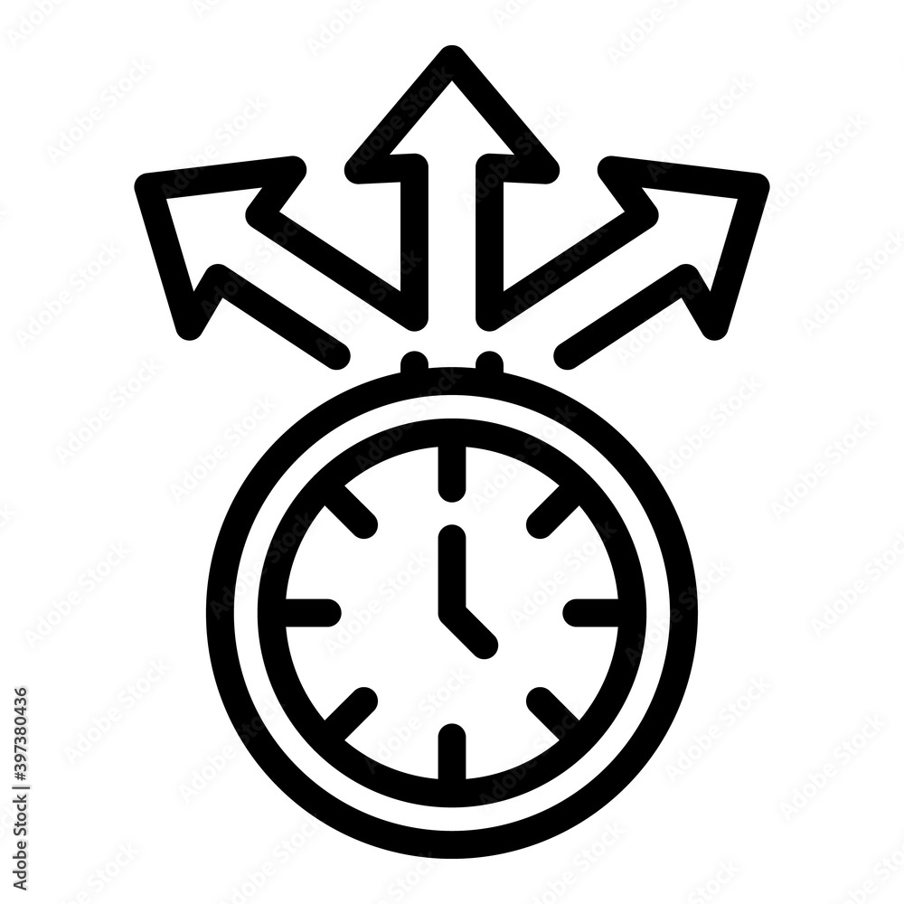Poster time job search icon. outline time job search vector icon for web design isolated on white backgroun