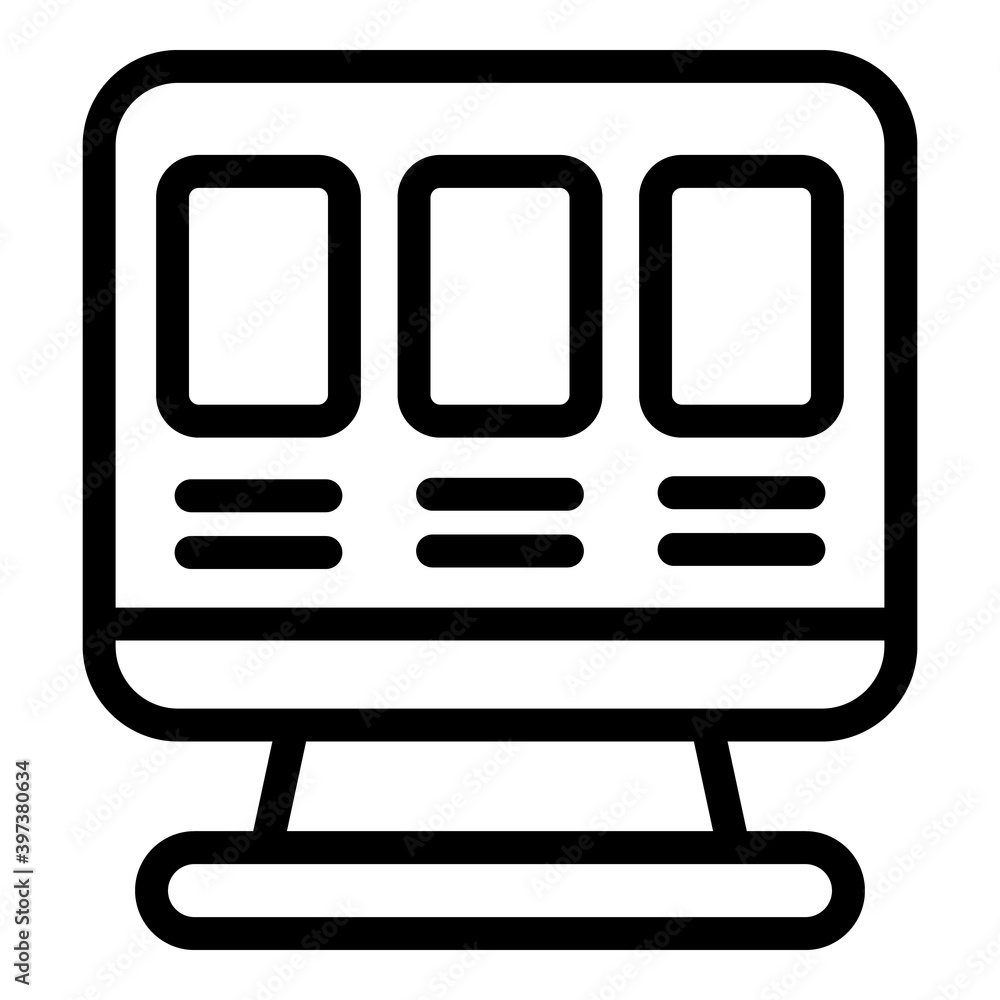 Poster web jobs icon. outline web jobs vector icon for web design isolated on white background