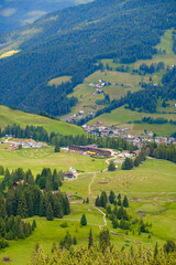 Fototapeta na wymiar View at a alp valley in Val Gardena, Italy