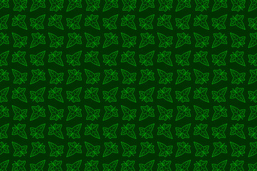 Ivy leaf vector pattern - green, (Hedera helix),