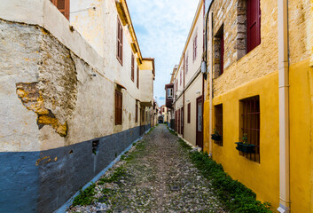 Fototapeta na wymiar Old Town street view in Rhodes Island. Rhodes is Populer Tourist destination in Greece.